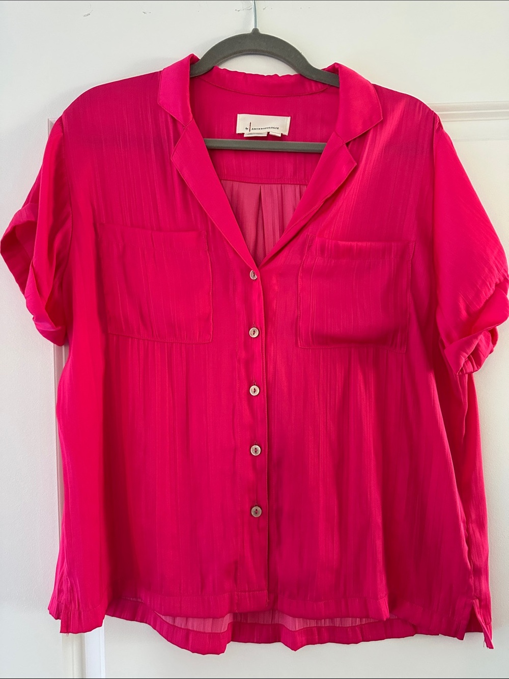 Anthropologie Pink Blouse